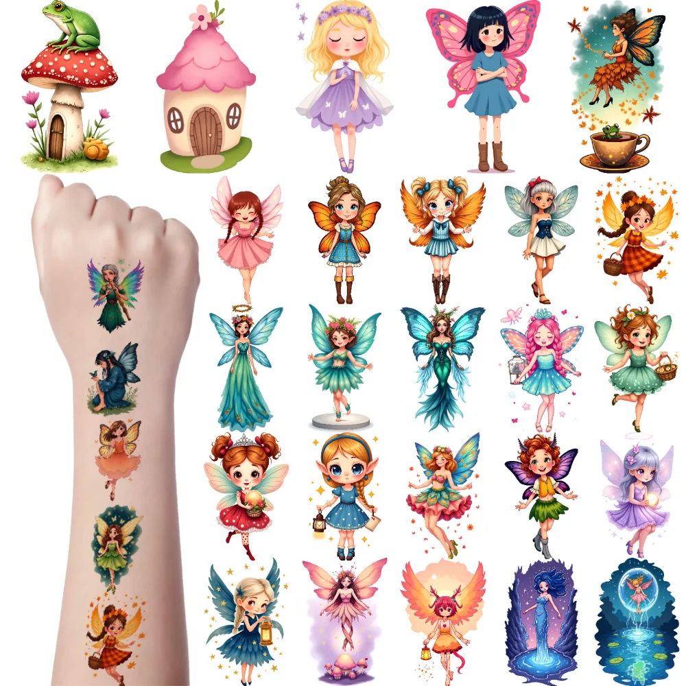 

63pcs Temporary Tattoo Decorative Stickers Temporary Tattoo Stickers Fairy Stickers Cartoon For Boys Children Cheeks