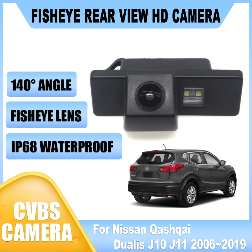 

CCD Full HD Fisheye Rear View Camera For Nissan Qashqai Dualis J10 J11 2006~2019 Car Backup Reverse Parking Monitor Night Vision