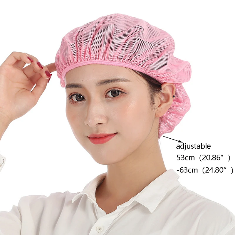 Black Elastic Chef Net Hat Cook Caps Kitchen Health Work Hats Canteen Restaurant Food Service Bakery Baking Women Breathable Cap