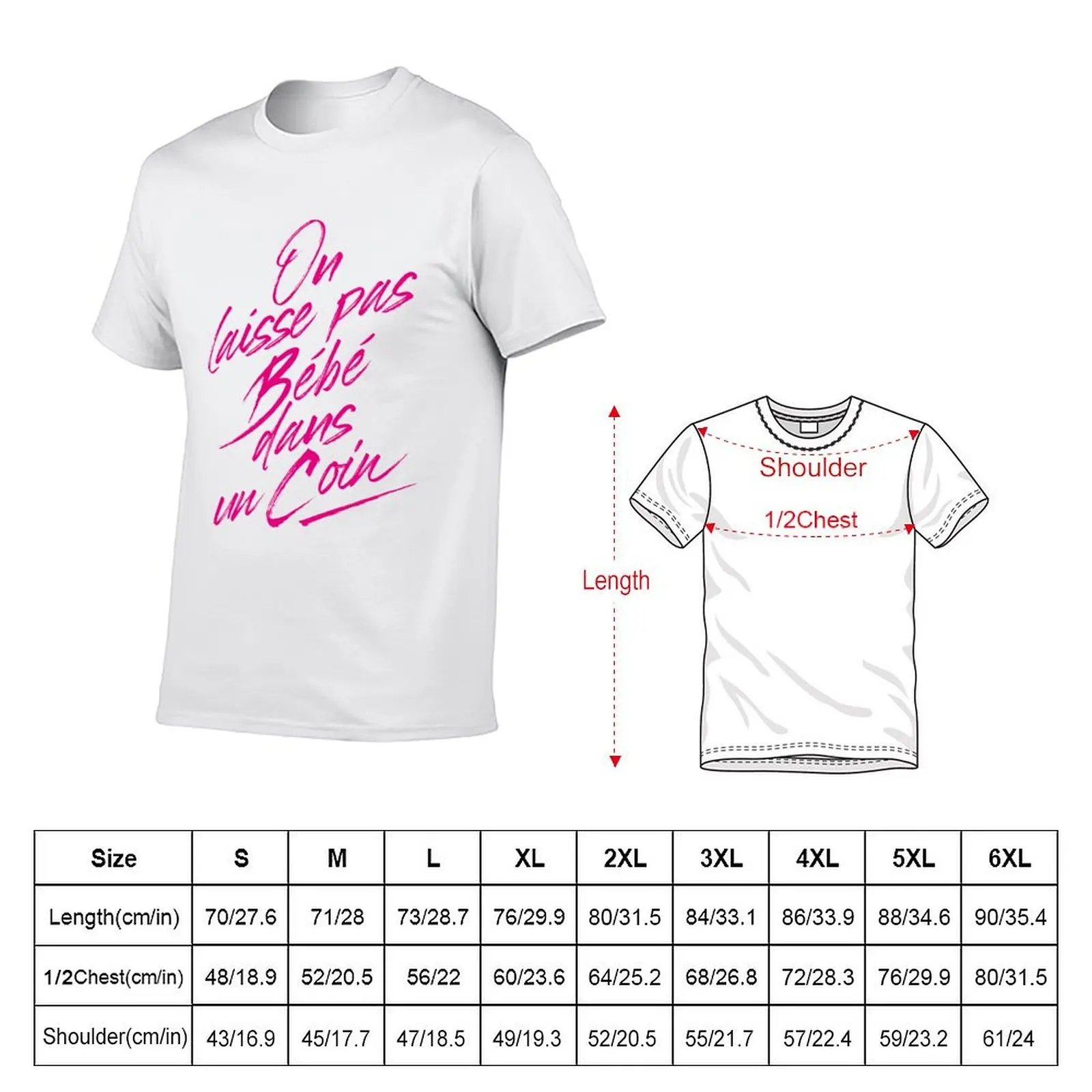 in a white corner T-Shirt Large Size Casual Tee Shirt