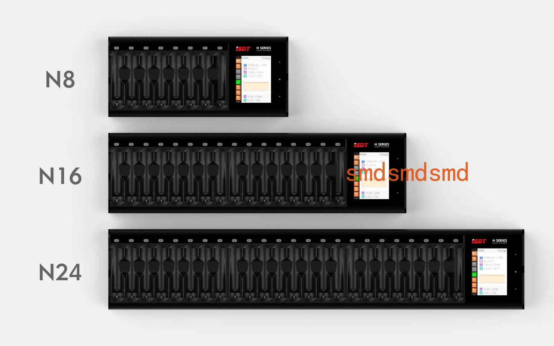 ISDT N8 N16 N24 multi-channel fast charging, lithium battery; nickel-hydrogen; nickel-cadmium single
