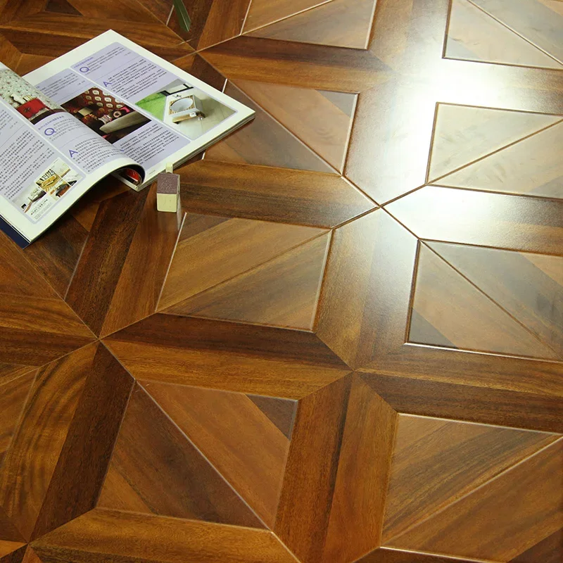 Wooden pattern reinforced composite environmentally friendly wear-resistant waterproof floor 12mm factory direct sales