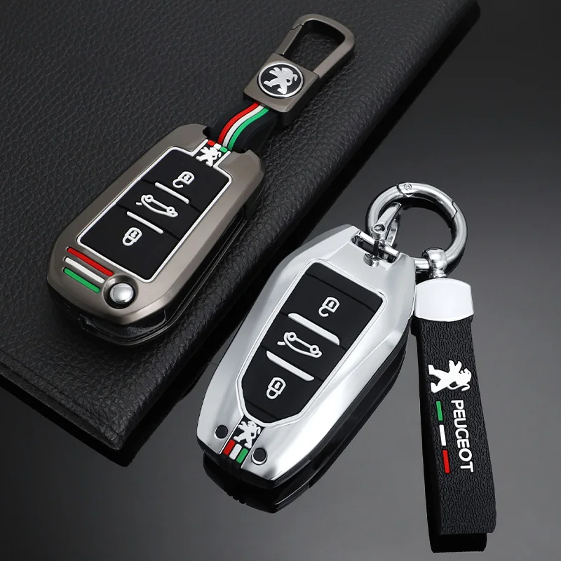 Car Key Case Cover Shell Protector For Peugeot 107 206 208 306 307 308 408 508 2008 3008 4008 5008 RCZ Auto Interior Accessories