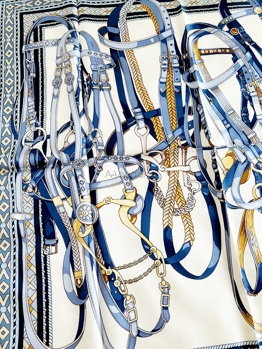 

90cm Silk Scarf Luxury Designer Twil Scarfs Hand Rolled Edge Shawls Square Bandanas Summer Head Hair Accessories 90cm