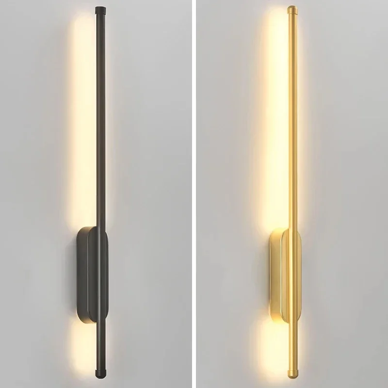 Minimalist Long Strip LED Wall Lamps Wall Lighting Decor for Bedroom Bedside Sofa Background Corridor Interior LED Wall Sconce