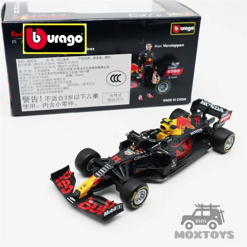 Bburago 1:43 2021 F1 Formula Racing RB RB16B #11/33 Paper Box Diecast Car