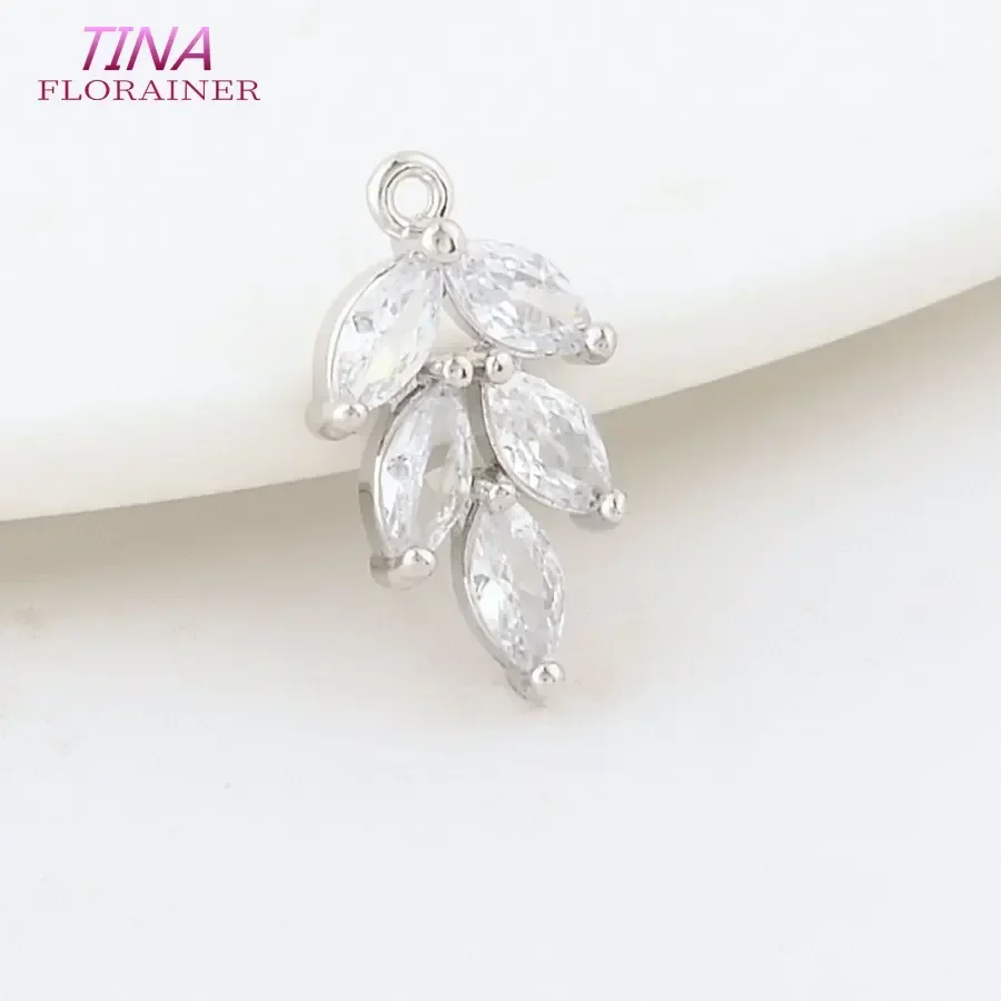 14K Gold Color Brass 10*18MM Leaf Leaves Charms Pendants Necklace Earrings Jewelry Making Supplies Accessories