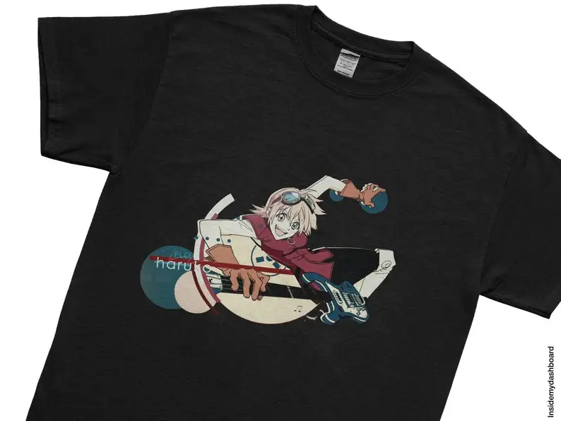 FLCL Haruko Abstract, Fooly Cooly, FLCL Tee, Furi Kuri Anime Shirt, FLCL Manga T-Shirt