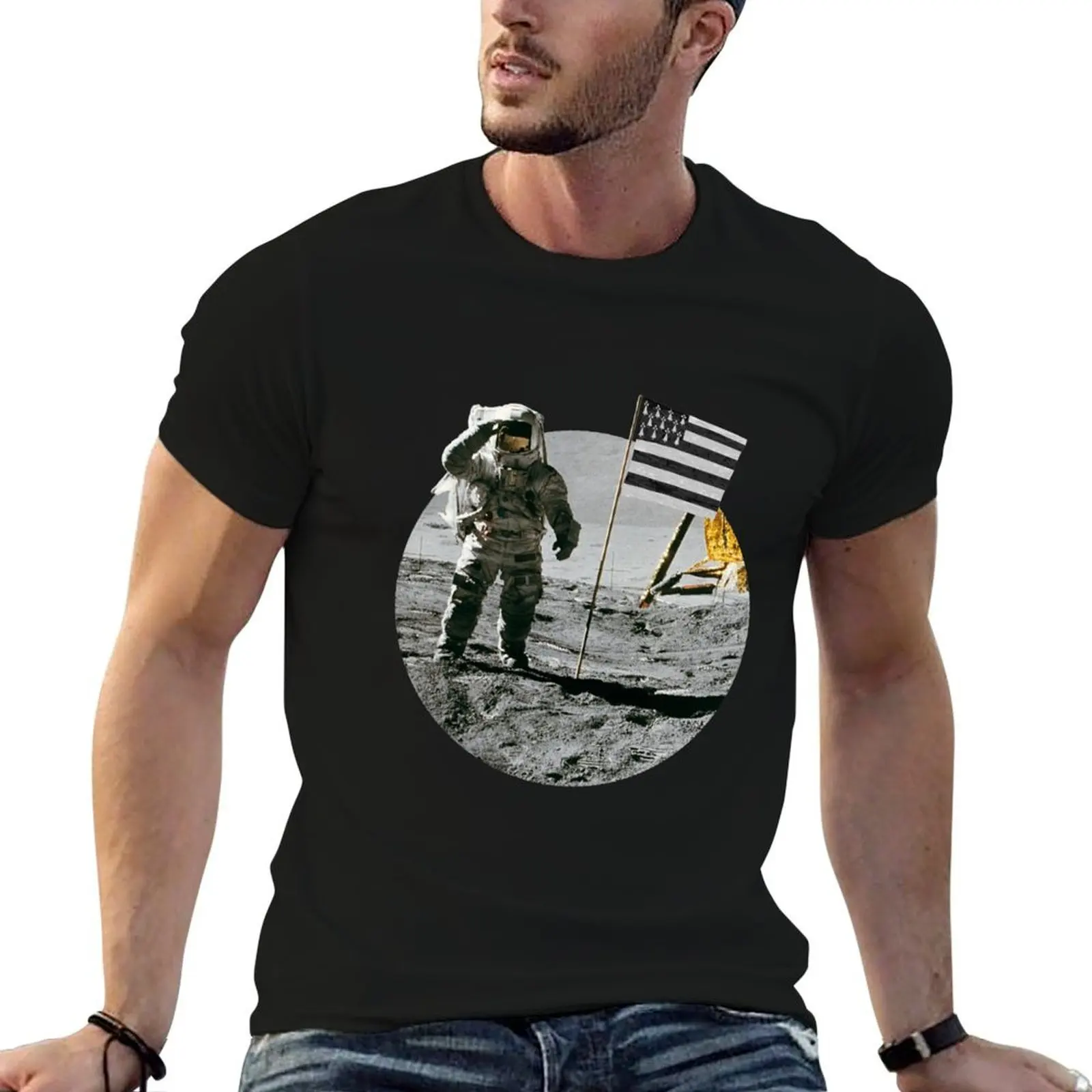 

Breizh on the moon - Truth revealed T-Shirt man t shirts cotton t shirts for man cotton t shirt man designer T-shirt