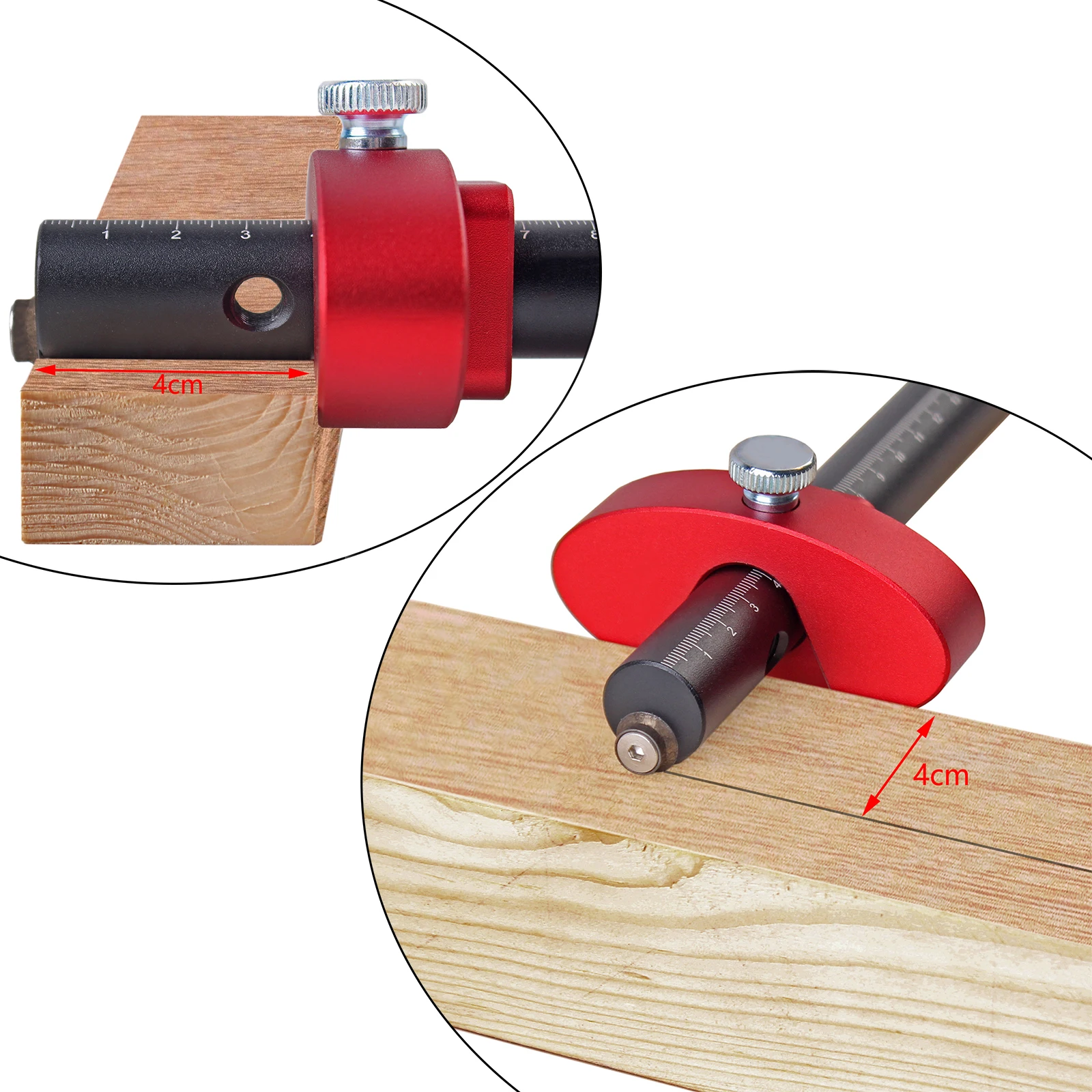 Imagem -02 - Roda Marcação Medidor com Embed Pen Tip Estilo Europeu Scriber Carpintaria Desenho de Linha Paralela Mortise Scribe Tool Carpintaria