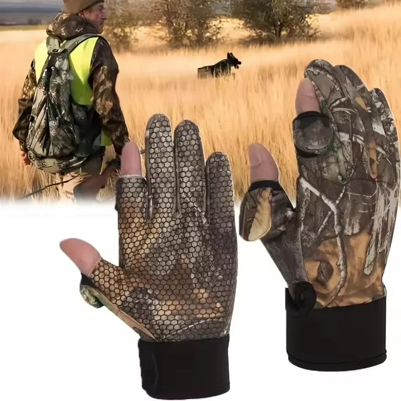 Winter Autumn Full Finger Hunting Gloves Touchscreen Anti-slip Protection Sports Fishing Gloves Hunting Outdoor Walking Gloves