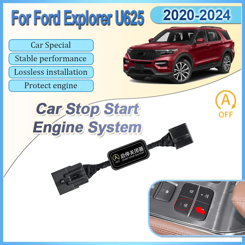 

For Ford Explorer U625 2020~2024 Car Stop Start Engine System Off Device Plug Cables Dual Mode Automatic Start-stop Accessories