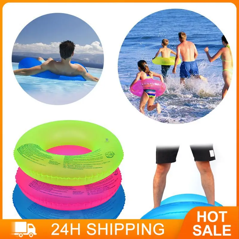 

Fluorescent Inflatable Swimming Ring Single Airbag Swimming Float Swimming Buoy Practical Life Buoy Water Sport Safety Swim Ring