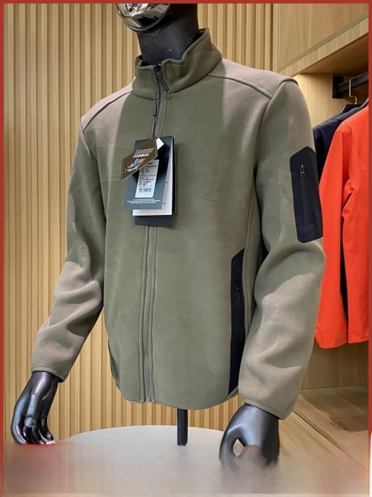 

Spor повседневная мужская одежда Jaet, осенне-зимняя верхняя одежда из полиэфирного волокна с воротником-стойкой Cosite Fce, теплая длинная застежка-молния