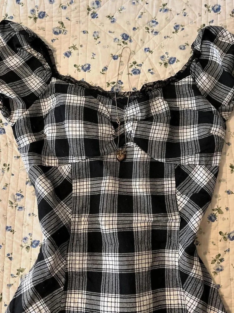 فستان نسائي صيفي بتصميم كلاسيكي أمريكي على طراز Preppy ياباني كاواي حلو لوليتا تصميم للحفلات فستان قصير أنيق ملابس نسائية