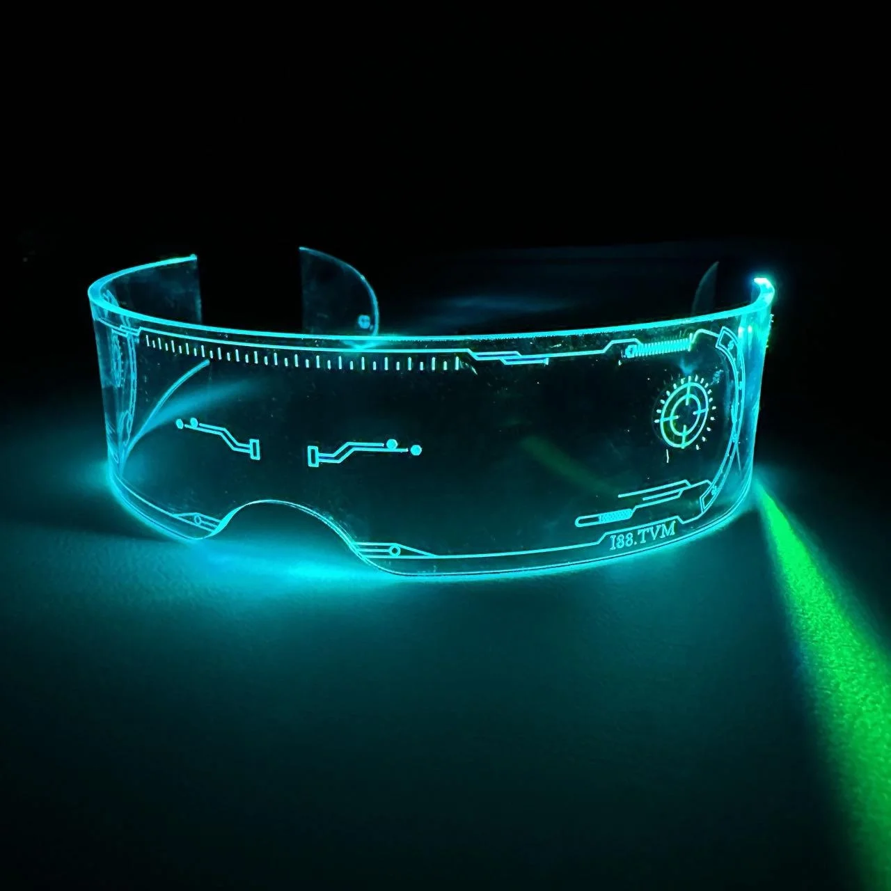 LED Glasses with Batteries, Flashing/Fixed Light Colors, flashing in The Dark, party Futuristic style Glasses