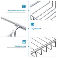 Stainless Steel Bathtub Rack Silver Bamboo Tray Cell Phone Holder Adjustable Stand Bath Tub Bathroom Accessories Storage
