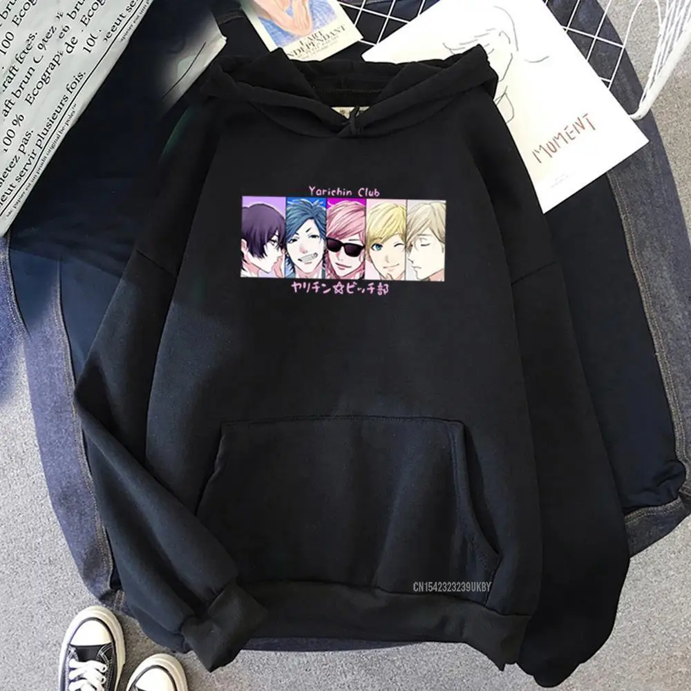 Yarichin B Club Japanese Anime Hoodies Sweat Shirt Women Cartoon Spring Graphic Hoodie Harajuku Sweatshirts Hoodies Unisex