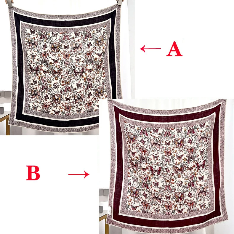 

Two Faced Print Winter Warm Scarf 65CM Luxury Designers Square Bandanas Women Clothing Bag Accessories Christmas Lover Gift