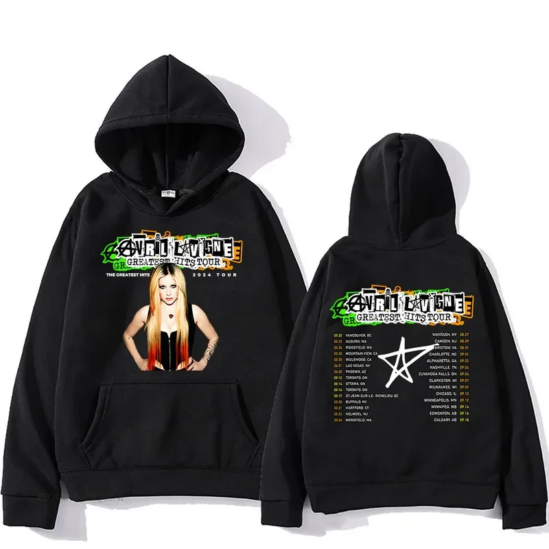 Avril-Lavigne Greatest Hits Tour Hoodies Men/Women Clothes Sudaderas Long Sleeve Casual Hooded Pullovers Hip Hop Sweatshirt Male