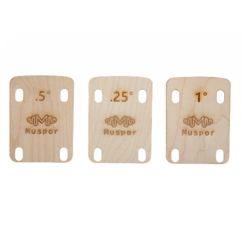 

Maple Neck Shims 3 Pcs Accessories Electric Guitar Maple Plate Parts Replacement Yellow 0.25/0.5/1 Degree Brand New