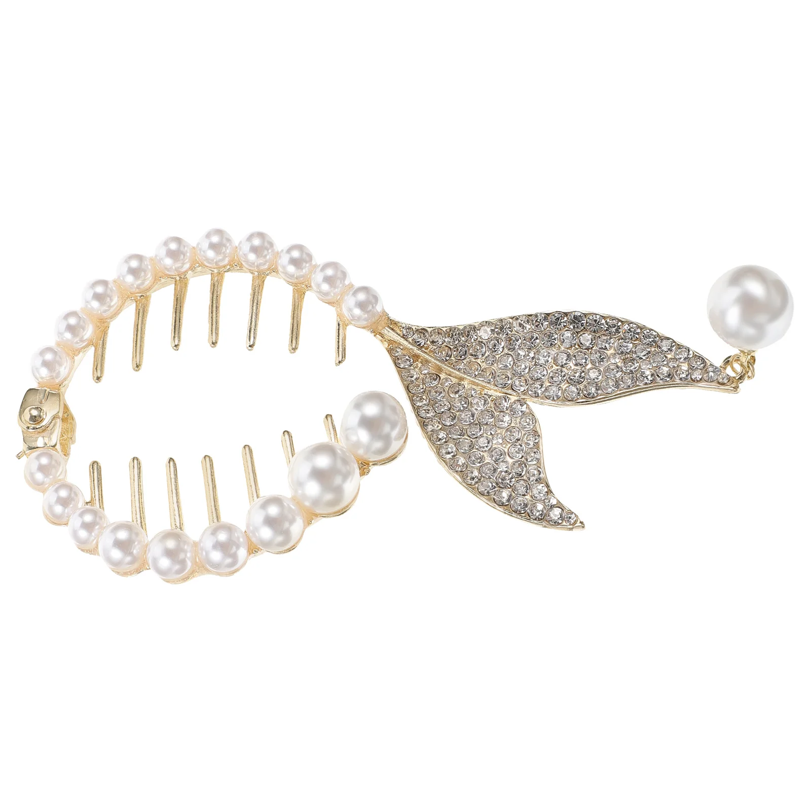 

Rhinestone Claw Women Fishtail Ponytail Clip Bun Maker Ponytail Clip Thin Thick Metal Hair Clips For Women Hair
