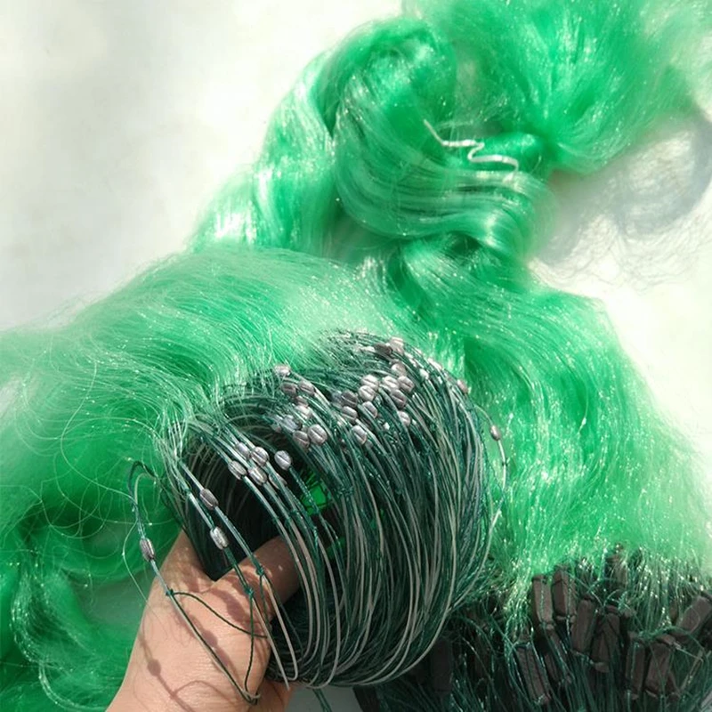 حزمة من 1 3-Layer أحادية الشائكة شبكة السمك مع مصيدة الأسماك العائمة النايلون الصيد صافي 100 متر أداة الإكسسوارات