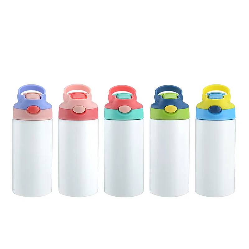 Sublimation Blank Kids Sport Water Bottles Outdoor Childrens Cup Thermos Double Wall Vacuum Flask Travel Drinking Tumbler