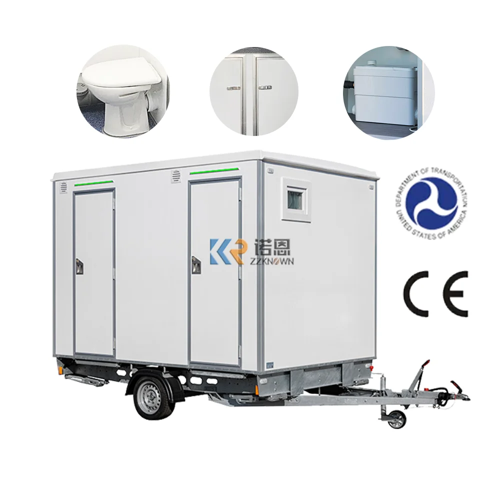 Luxury Toilets Outdoor Portable Mobile Bathroom Restrooms Trailer Hotsale For Beach Wedding Party