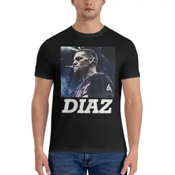 Vintage DIAZ T-Shirt for Men Crew Neck Cotton T Shirts Nate Diaz Boxer Short Sleeve Tee Shirt Printed Tops