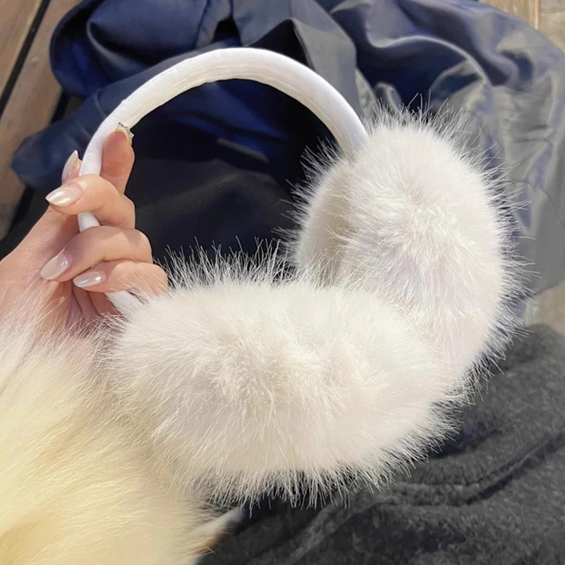 2024 Fashion Autumn Winter Earmuffs Women Men Warm Cute Plush Solid Color Ear Muffs Outdoor Cold Protection Ear-Muffs Ear Cover