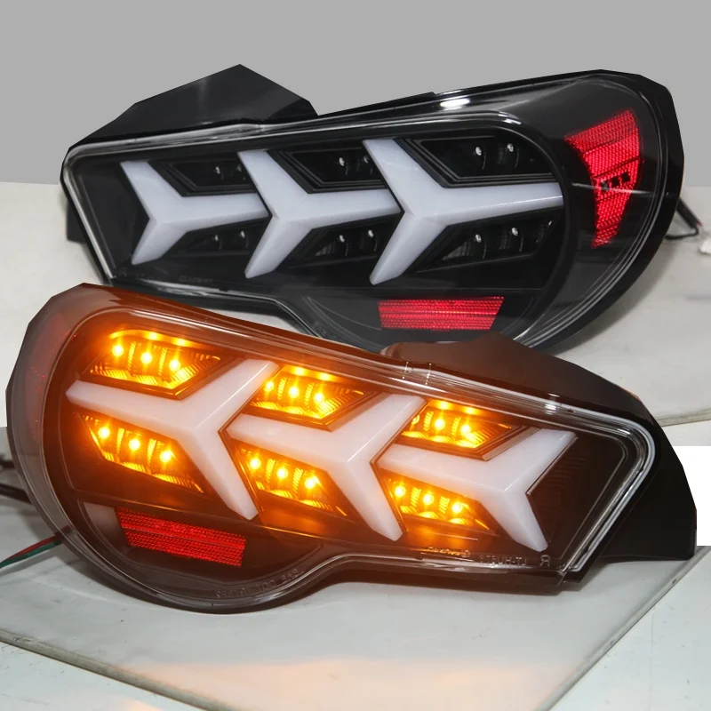 2013-2014 Year FOR TOYOTA GT86 FT86 LED Strip Rear Light Black Housing Clear Cover