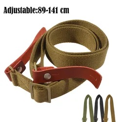 Original Gun Sling Airsoft Hunting Shooting Adjustable Leather Two Point AK Rifle Strap Outdoor Survival Belt