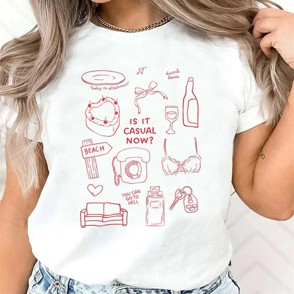 Camisetas Chappell Roan para mujer Top de cómic japonés de diseñador ropa de Manga para chica Y2kcamiseta informal de