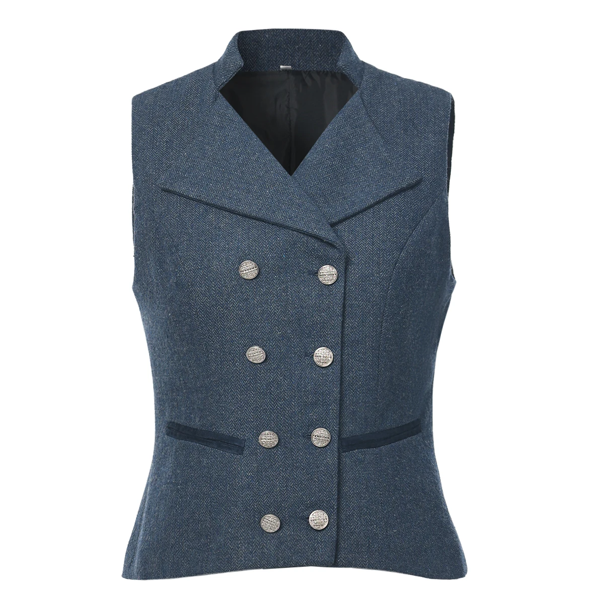 Glafor-Gilet victorien pour femme, double boutonnage, style vintage, steampunk