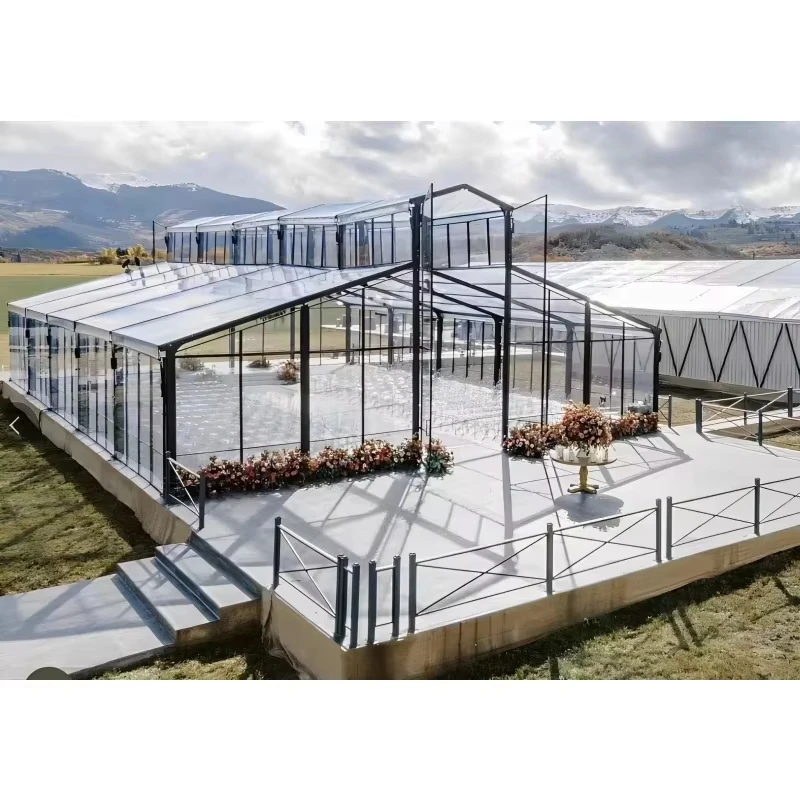 Large Custom Event Pavilion Aluminum Glass Tent For Wedding Resort Commercial Outdoor Space Factory Direct Supply