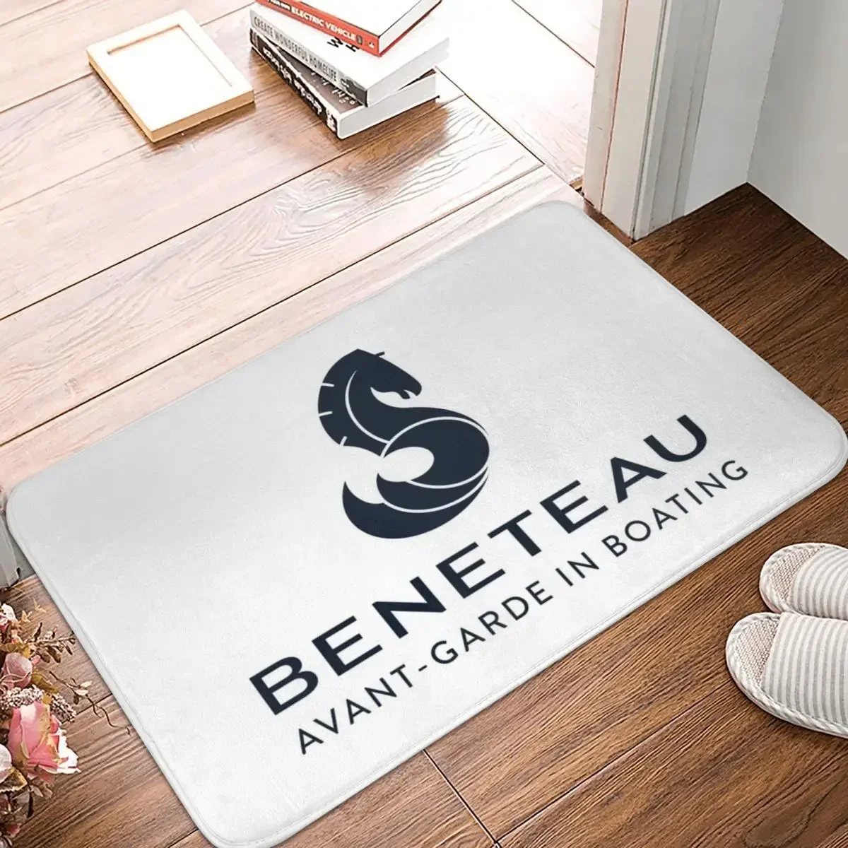 Beneteau Yachts Logo Fishing Boats Doormat Rug Carpet Mat Footpad Non-slip Absorbent Mat Entrance Kitchen Bedroom Balcony Toilet