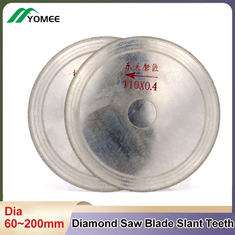 1 szt. 60mm-200mm Ultra-cienkie diamentowe ostrze piły narzędzie do cięcia zębów z szklany kamień kryształem bursztynu