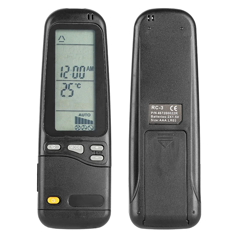 Control Remoto Universal RC-3 Compatible con Aires Acondicionados Electra/Airwell/Emailair/Elco, Reemplazo del Control Remoto RC-3/4/5/7