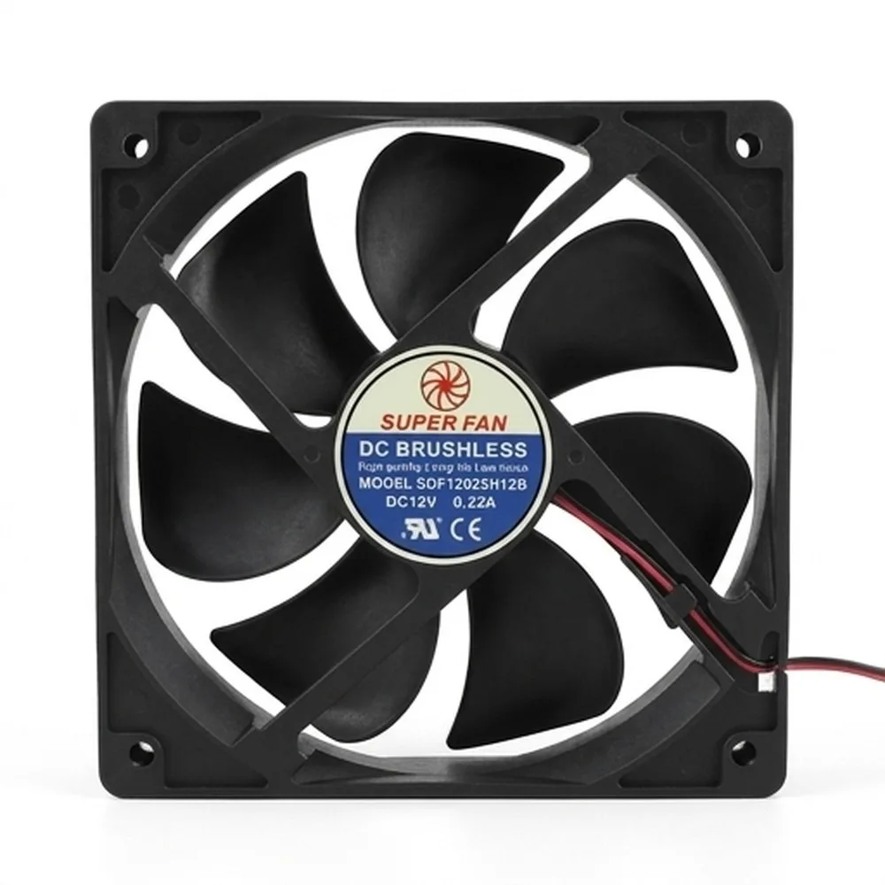 

For SUPER FAN SDF12025H12S DC12V 0.22A 2-Wire Silent Cooling Fan
