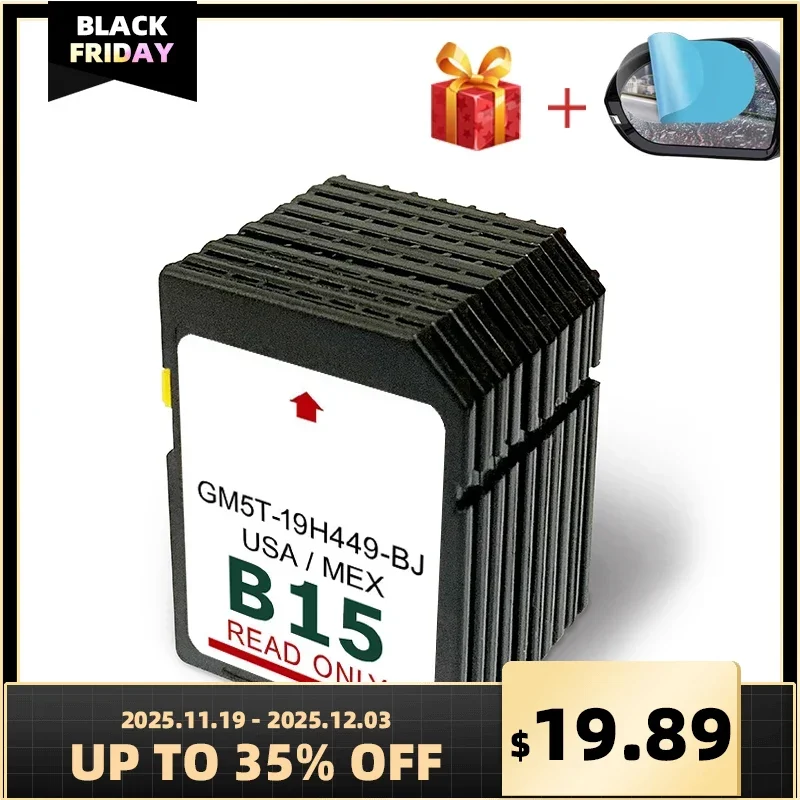 

for Ford F150 Media Navigation B15 Map USA MEX Sat Nav SD Card GM5T-19H449-BJ with Anti Fog Reaview Stickers