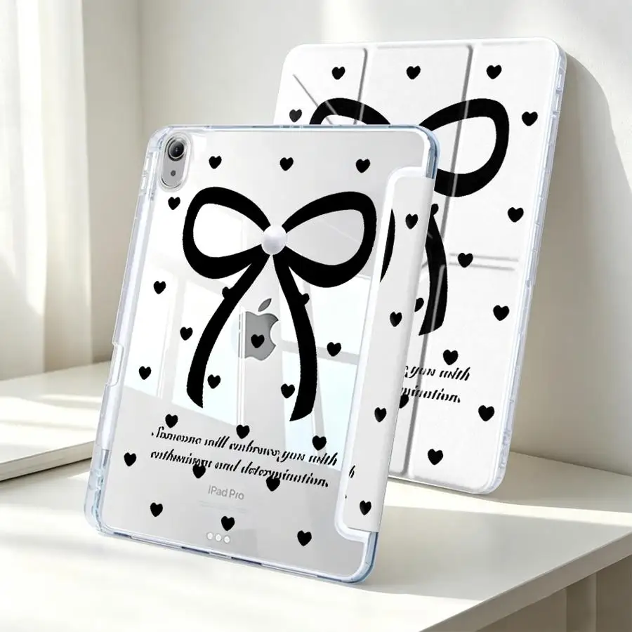 Cartoon Bow With Pen Slot Cover Tablet Case For Samsung Galaxy Tab A9 Plus S9 Plus A8 S7 FE A11 S10 Lite S8