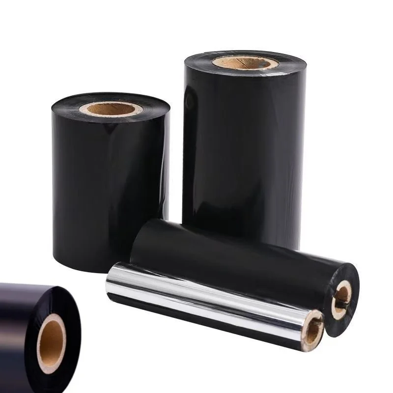 

Standard black wax ribbon thermal transfer desktop printer, width 4.33 inches, length 300M, core 0.5/1 inch, compatible with