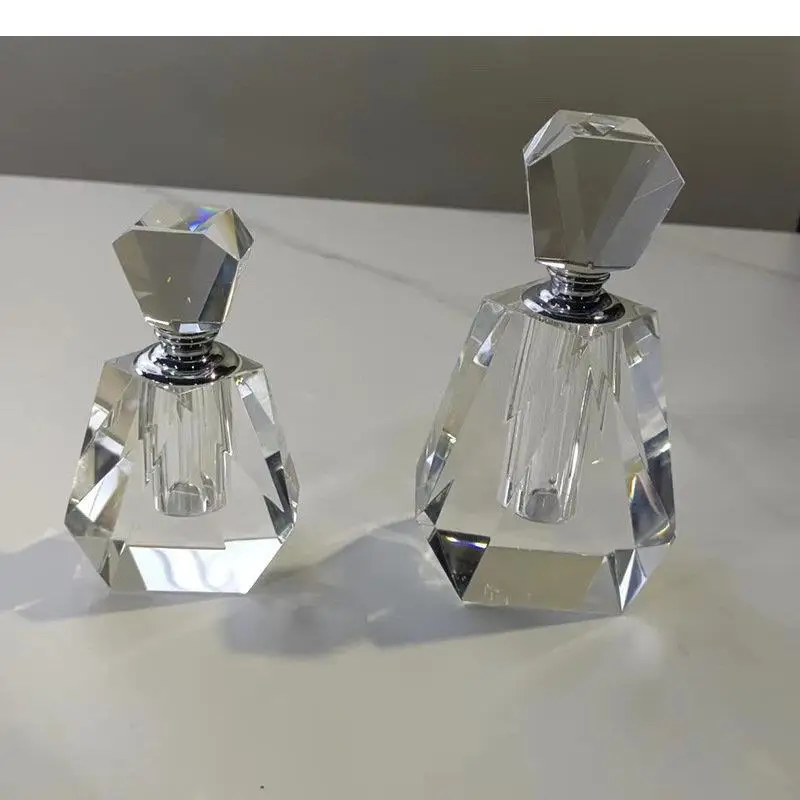 Transparent Crystal Perfume Bottle Exquisite Aromatherapy Essential Oil Container Scent Liquid