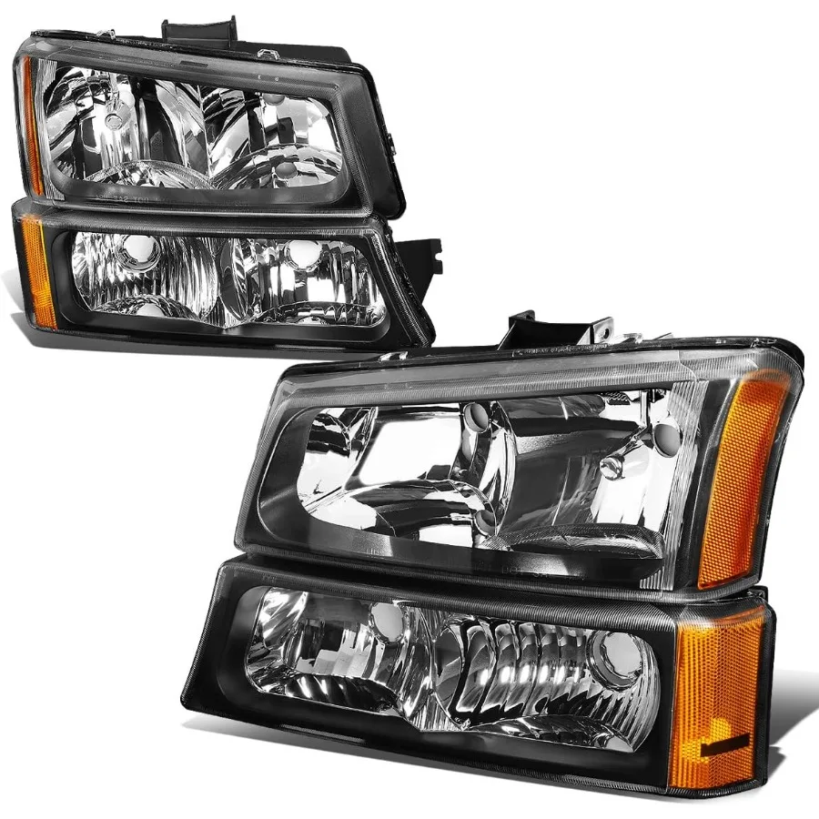 

Фары в сборе, совместимые с Chevy Avalanche Silverado 1500 2500 3500 2003 2004, пара галогенных фар, замена с