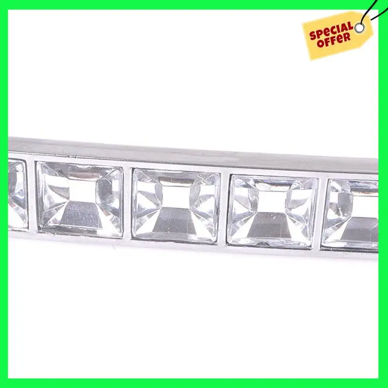 LBER 24X Europe Style Square Clear Crystal Rhinestone Furniture Door Wardrobe Cupboard Cabinet Drawer Pull Handle Knobs 128Mm