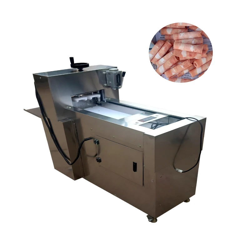 

PBOBP Electric Meat Cutter Fully Automatic Double Cut Lamb And Beef Cutting Roll Machine