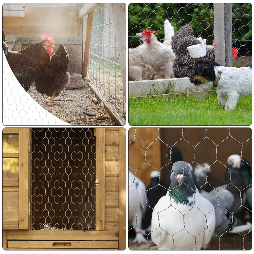 

2Pcs Chicken Wire Net Hexagonal Metal Mesh Roll for Garden Poultry Livestock Fence Barrier Chicken Wire Mesh Netting