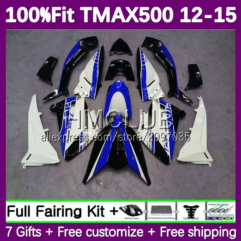 OEM Fairing For YAMAHA MAX500 TMAX500 TMAX MAX 500 T 157No.105 MAX-500 12 13 14 15 T-MAX500 2013 2013 2014 2015 Body white blue