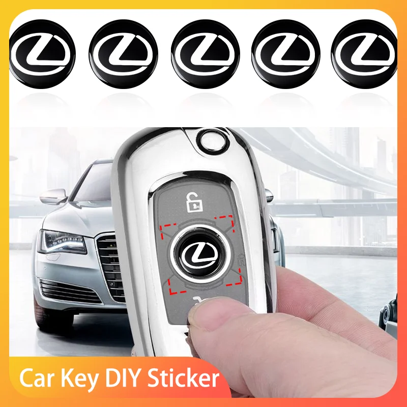 

New 14mm Fob Car Logo Sticker for Car Remote Control Key For Lexus IS250 Ct200h LS430 LX570 NX300h IS300h RX330 ES300h UX250h